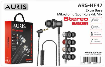 Auris HF47 Ekstra Bass Mikrofonlu Kulaklık Mix